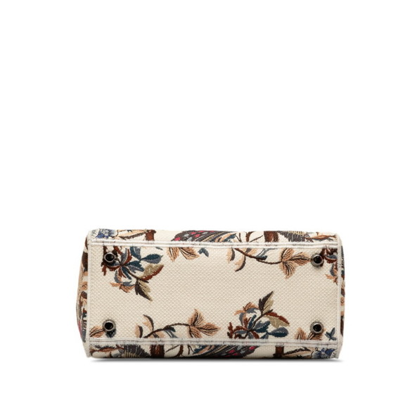Christian Dior Dior Book Tote Dee-Lite Bird Flower Handbag Shoulder Bag White... - Picture 5 of 10